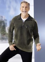 Troyer met borstzak OLIJFGROEN