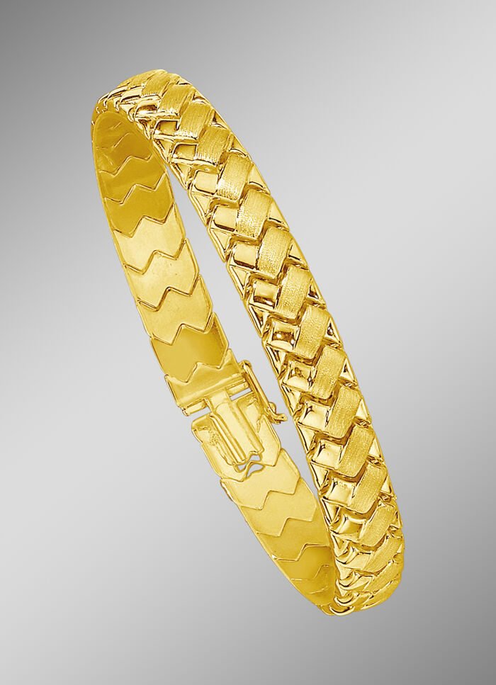Zware gevlochten armband met bakslot 