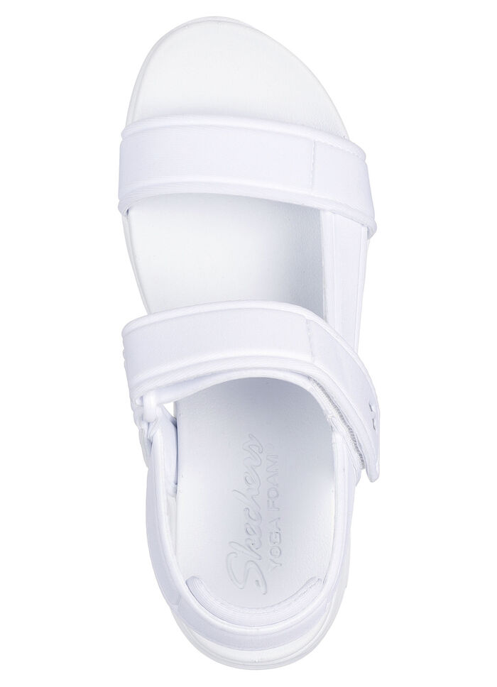 SKECHERS sandaal van rekbaar textielmateriaal WEISS