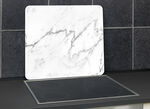 Wandpaneel van glas met marmerlook 