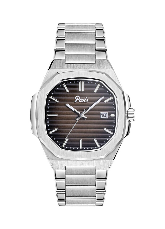 Quartz herenhorloge van roestvrij staal 