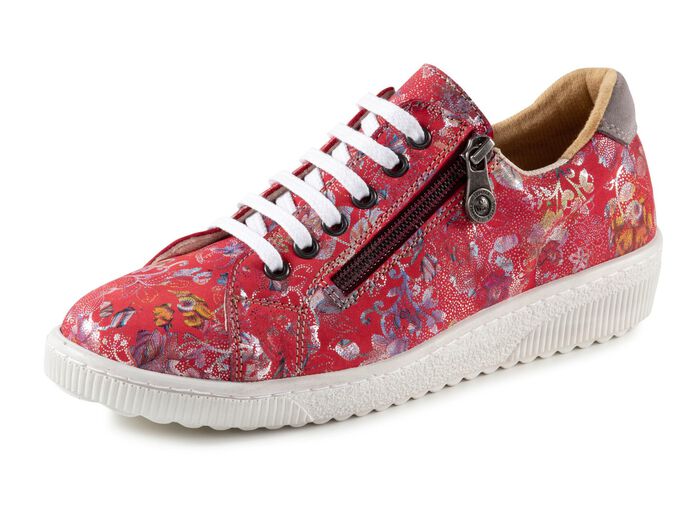 ELENA EDEN veterschoen van effectief bedrukt nubuckleer 