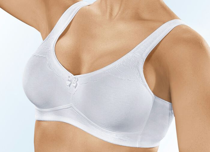 Naturana 2-pack bh met dubbele voorgevormde cups 1X SCHWARZ, 1X WEISS