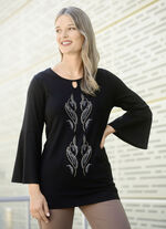 Shirt met decoratieve halslijn 