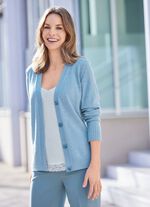 Vest met scheerwol en kasjmier 