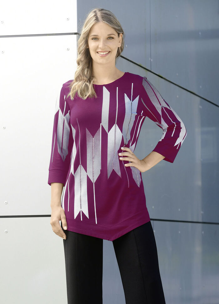 Shirt met contrastprint 