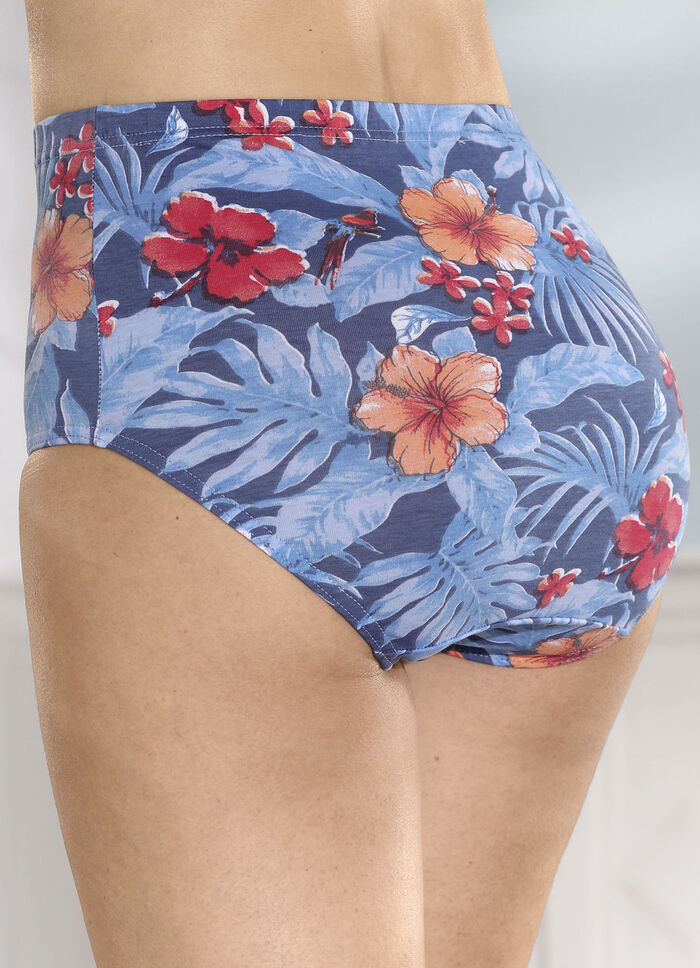 Laurina set van vier slips met een bloemmotief 
