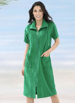 Badstofjurk met volledige ritssluiting GROEN