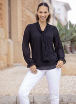 Tuniek met strik ZWART