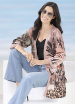 Laurina blousejasje met briljant kleurenprintdesign 