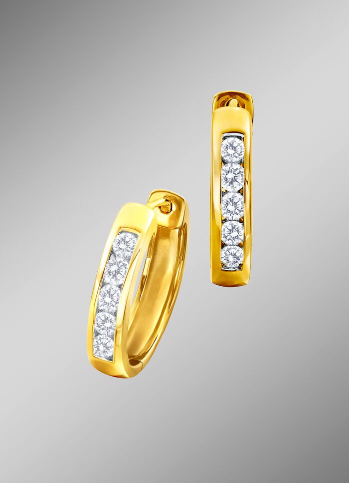 Creoolse oorbellen met briljanten 