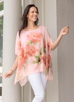 Poncho tuniek met ge&iuml;ntegreerde top 