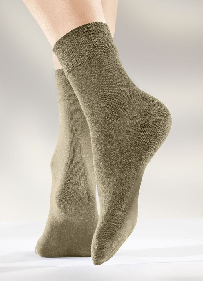 Set van zes sokken in verschillende kleuren 2X BEIGE, 2X ZAND, 2X KHAKI