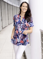 Overhemdtuniek met opstaande kraag 