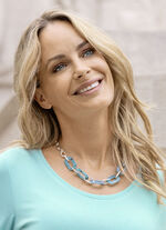 Tijdloze ketting in stralend zilver en turquoiseblauw 