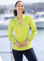 Poloshirt met korte knoopsluiting in 2 kleuren 