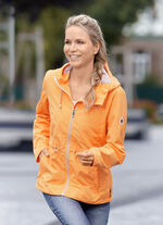 Jas met verborgen zakken met ritssluiting ORANJE