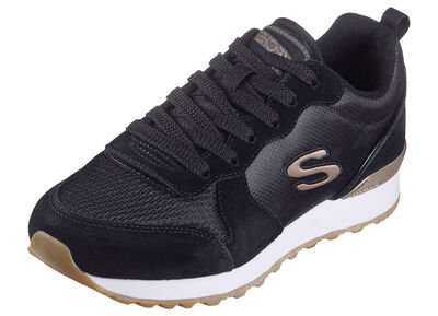 SKECHERS, sportieve damessneakers, gemaakt van leer, synthetisch materiaal en mesh 