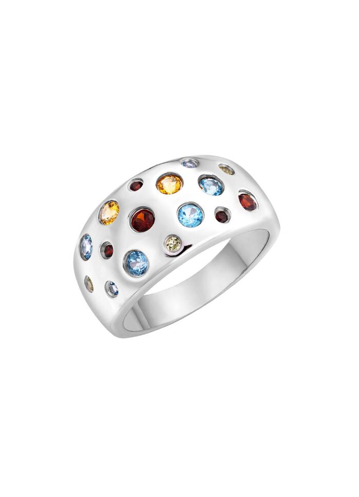 Sprankelende verfijning: damesring met echte edelstenen 