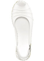 Gemini, chique damessandalen, breedte G, met elastische band WIT