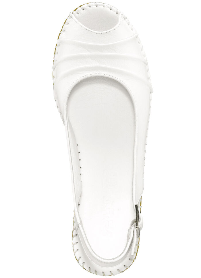 Gemini, chique damessandalen, breedte G, met elastische band WIT