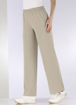 Broek met comfortabel wijd model BEIGE