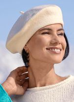 Elegante damesbaret van zuiver scheerwol 