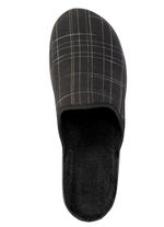 Slippers gemaakt van geruit textiel SCHWARZ-BRAUN