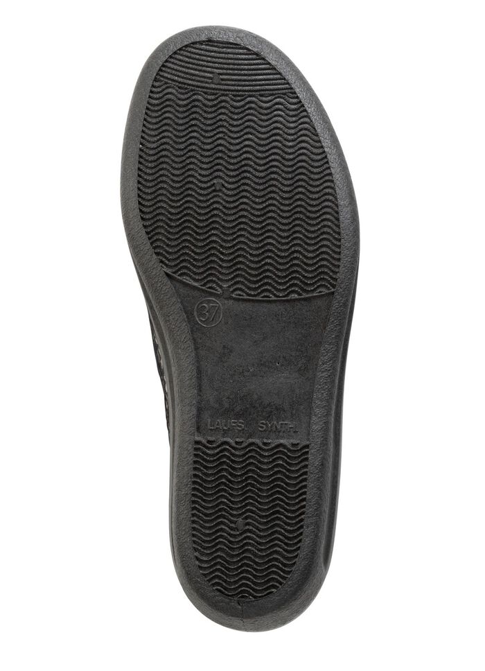 Slippers van fluweel met een print en een luipaarddessin ZWART-BRONS