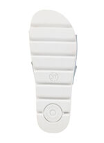 ELENA EDEN, zomerse damesmuiltjes van leer BLAUW