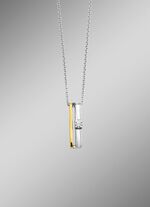 Tijdloze elegantie: hanger met diamant en ankerketting 