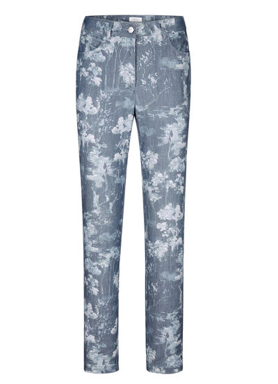 Broek met bloemendessin 