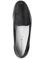 Waldläufer pantoffels van fijn, generfd hertennappaleer ZWART