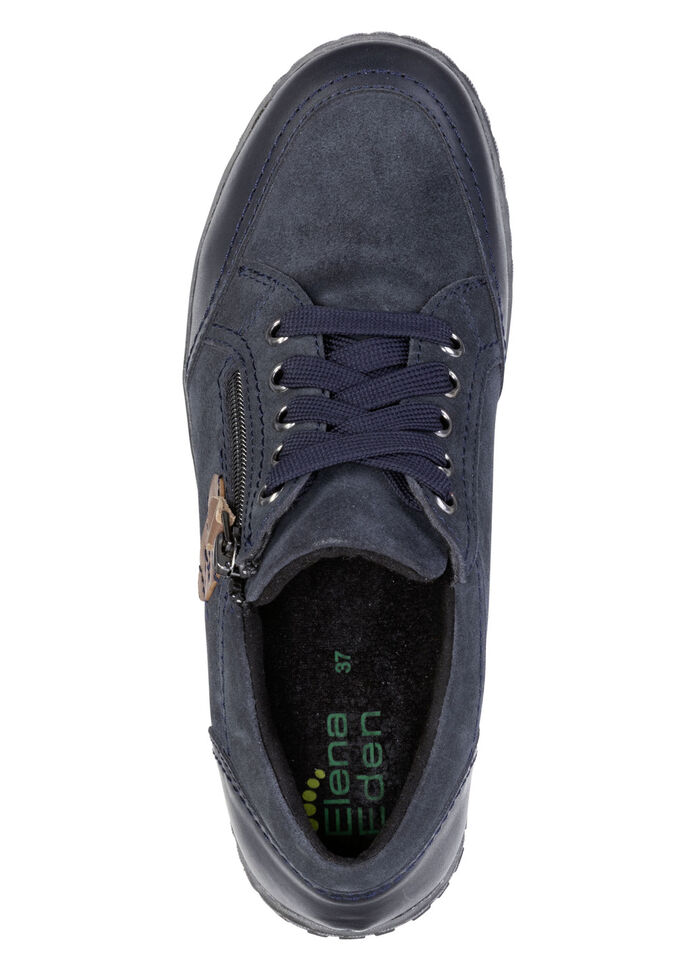 ELENA EDEN, comfortabele dames veterschoenen, breedte G, met uitneembaar voetbed MARINE