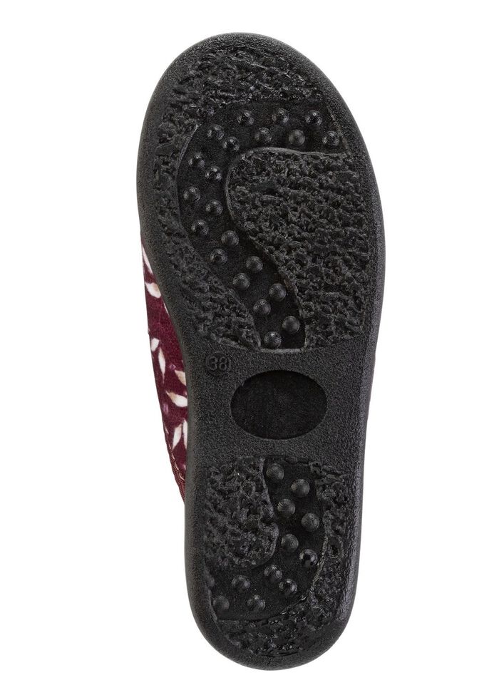 Set van 2 pantoffels van fluweelzacht, bedrukt textielmateriaal 