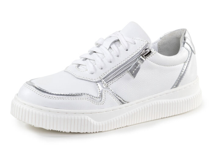 ELENA EDEN sneakers met contrasterende biezen WEISS