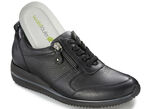 Waldläufer, lichte damessneakers, breedte H, met uitneembaar voetbed ZWART