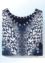 Lang shirt met V-hals in 2 kleuren MARINEBATIK
