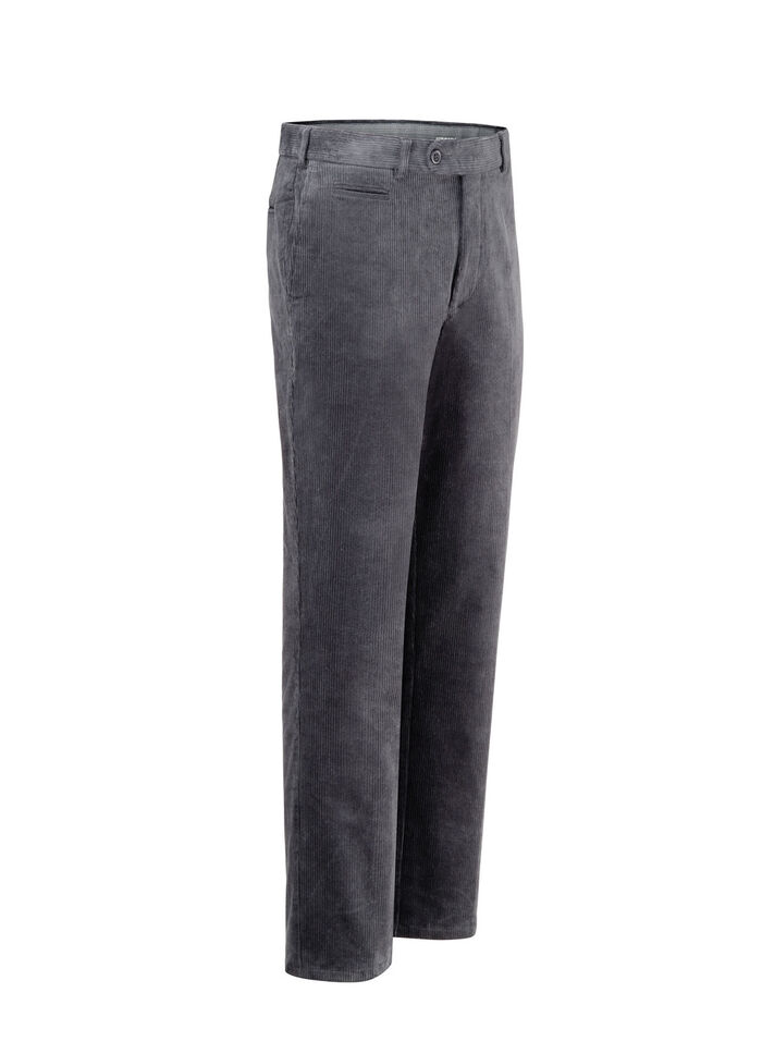 Corduroy broek met elastische tailleband in 3 kleuren GRAFIET
