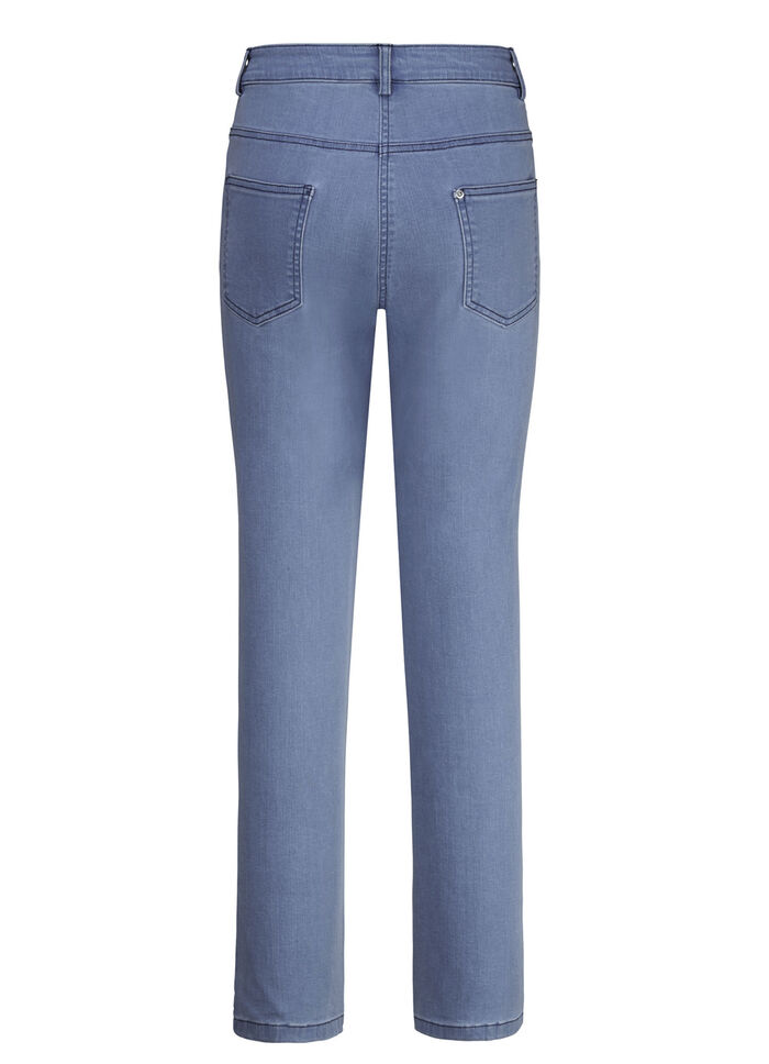 Jeans met mooie borduursels JEANSBLAU