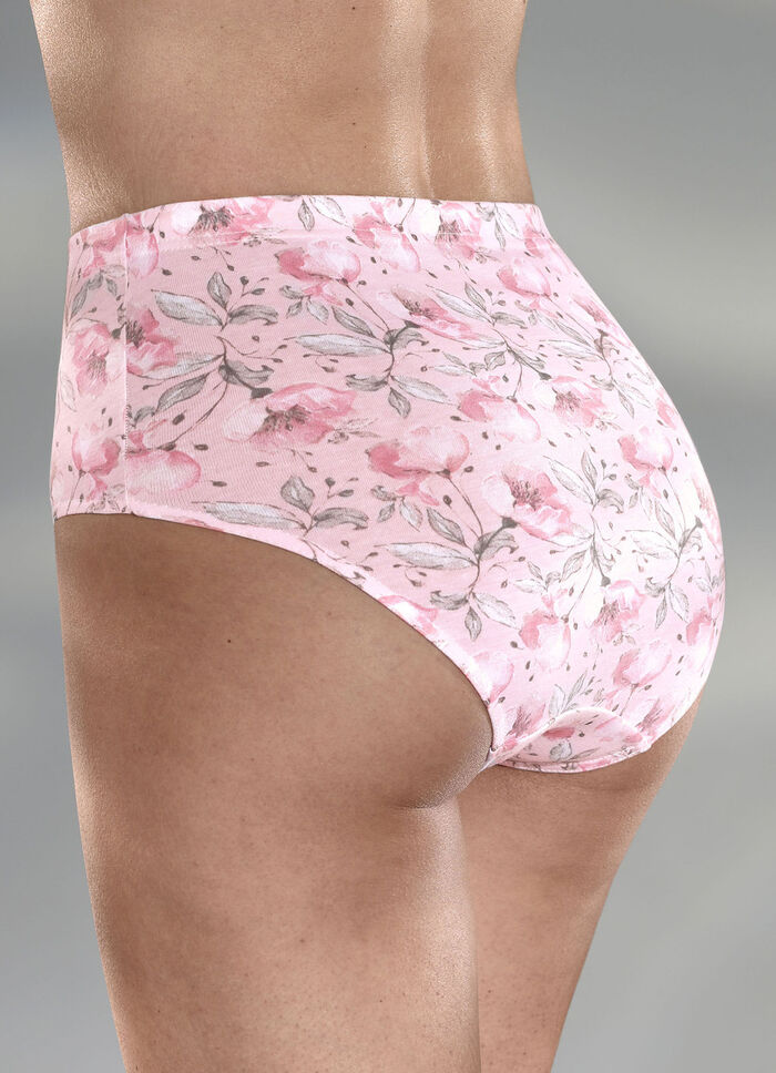 Vierpack slips met bloemenprint 