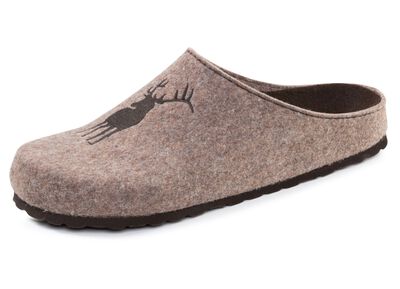 GINO GALANTE, trendy herenpantoffels, breedte H, met hertenborduursel 