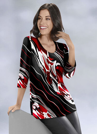 Shirt met 3/4-mouwen 