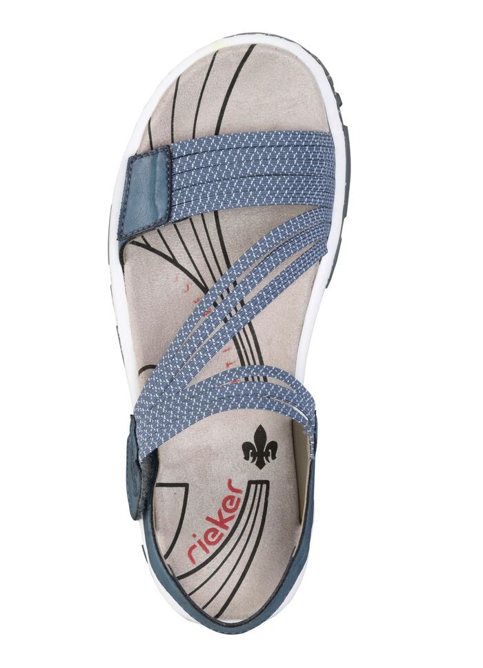 Rieker, sportieve damessandalen, met twee klittenbandsluitingen 