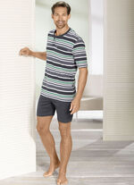 Set van twee shortys met knoopsluiting en gestreept ontwerp