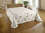 Bedsprei en kussenslopen met vlindermotieven BEIGE