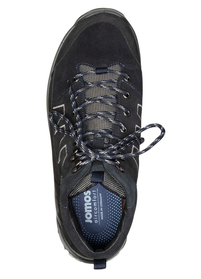 Ademende herenlaarzen, breedte K, met uitneembaar voetbed ZWART-NACHTBLAUW