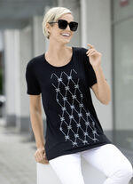 Shirt met elegante strass-versiering op de voorkant 