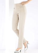 Broek met zakken met rits BEIGE