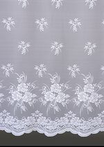 Gordijn met bloemenmotief en universele rail 